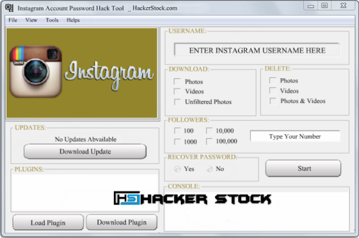 password generator instagram hack